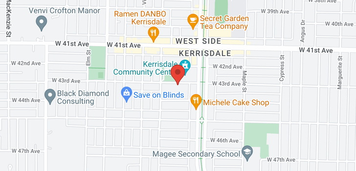 map of 205 2146 W 43RD AVENUE